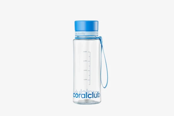 Бутылка пластиковая coralclub, голубая